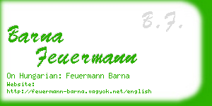 barna feuermann business card